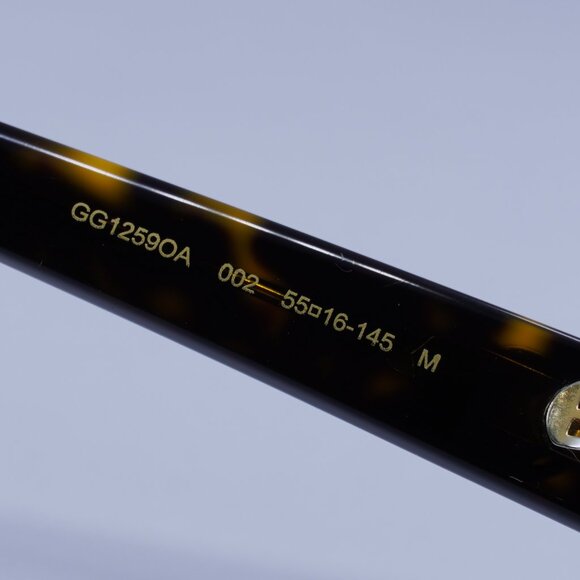 Gucci GG1259OA 002 Rectangle 55mm Eyeglasses - Dark Havana - Picture 8 of 11